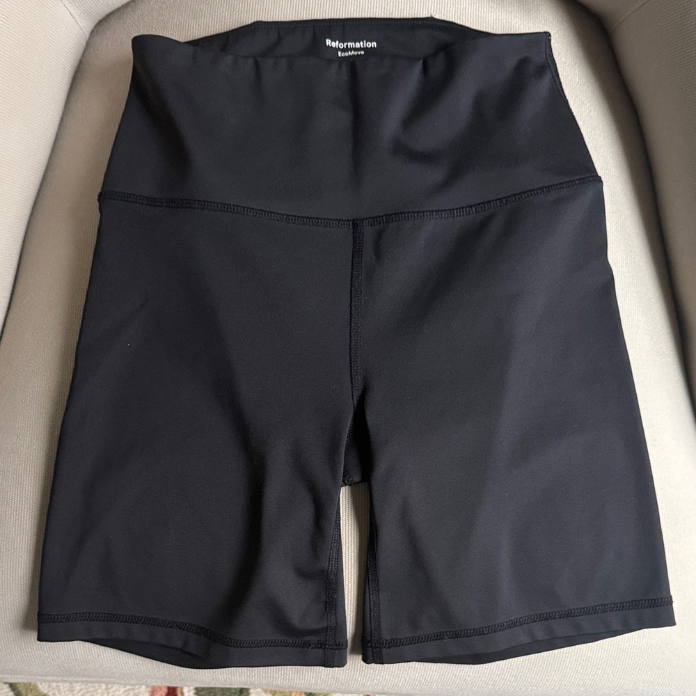 Reformation Women's Black Bike Shorts